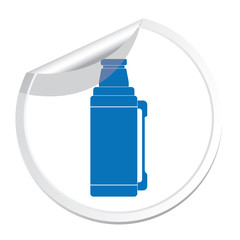 Thermos container icon, camping and hiking equipment