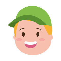 young man head with sport cap