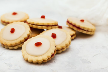 Empire shortbread sandwich cookies