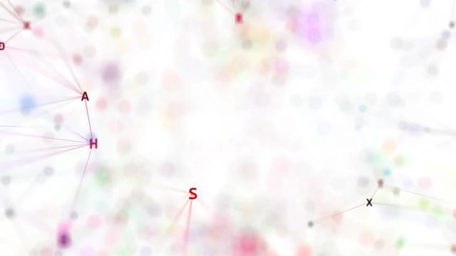Scattered letters. Seamless loop.