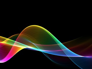 Obraz premium Abstract multicolored light waves background