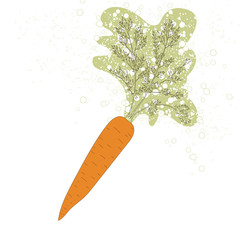 Carrot with abstract design