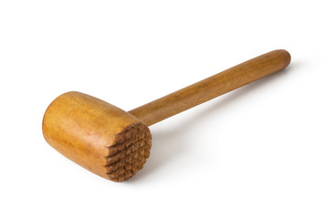 Wooden beater for beating meat