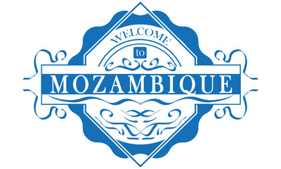 Vector Welcome to Mozambique - obrazy, fototapety, plakaty