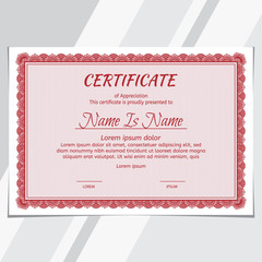 Certificate Potrait and Landscape. Template diploma border for use in design. Award background Gift voucher. Eps10 vector.