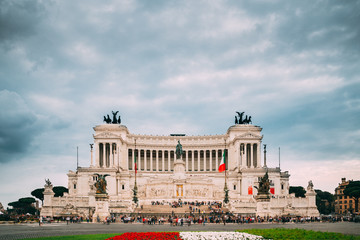 Fototapeta premium Rome, Italy. Altar Of The Fatherland Built In Honor Of Victor Emmanuel II. II Vittoriano