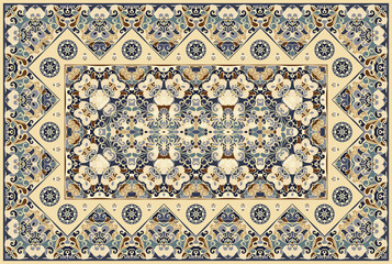 Persian colored carpet. - 254531828