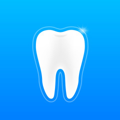 Teeth with shield icon design. Dental care concept. Teeth icon dentist. Healthy Teeth. Human Teeth. Vector illustration.