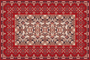 Persian colored carpet. - 254532051