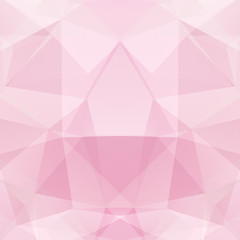 Abstract background consisting of pastel pink triangles. Geometric design for business presentations or web template banner flyer. Vector illustration