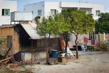 Fototapeta na wymiar Poverty district in Kyrenia (Girne) in Northern Cyprus.