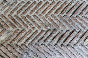 Abstract brick paving isolated