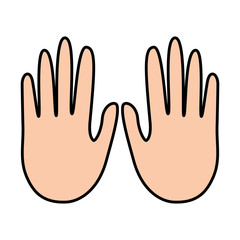 Obraz premium hands showing five fingers