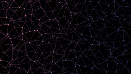 Trendy Low Poly Triangles with Black Backdrop
