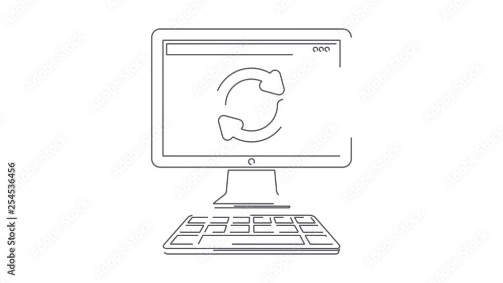 Poster refresh computer concept