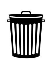 eimer mülleimer müll wegwerfen dreck abfall recycling ökologisch biologisch tonne verwerten sauber halten behälter clipart design logo