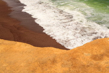 Sea and abstract-colorful beach