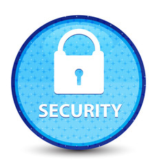 Security (padlock icon) galaxy cyan blue round button