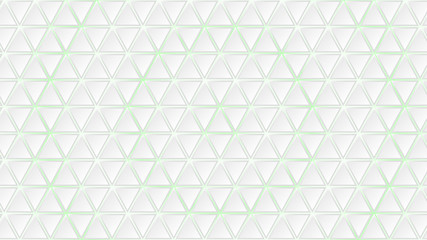 Abstract background of white triangle tiles with green gaps between them