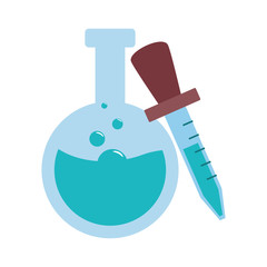 chemical flask and dropper