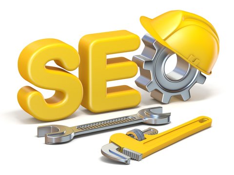 SEO Text And Hand Tools 3D