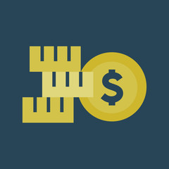 Silhouette icon coins