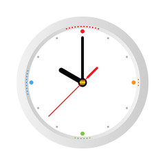 ten, modern white realistic clock concept