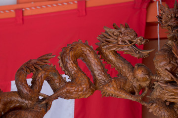 手彫りの龍