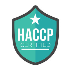 HACCP - Hazard Analysis Critical Control Points icon with award or checkmark