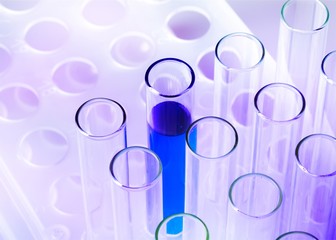 Science laboratory test tubes, laboratory equipment