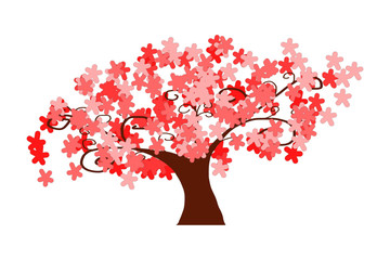 Spring Flowering Pink Tree