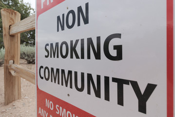 non smoking community sign