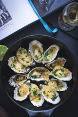 Baked oysters