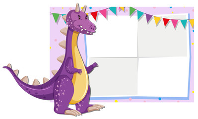 A dragon on cute note