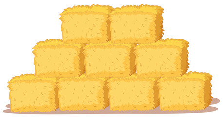Isolated stack of straw