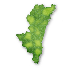 宮崎　地図　緑　アイコン