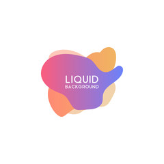 Abstract modern graphic design element. Colorful gradient with liquid shapes
