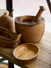 old handmade wood bowls