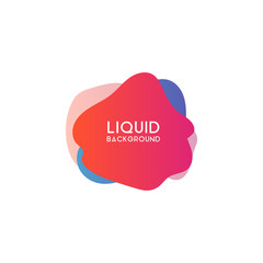 Abstract modern graphic design element. Colorful gradient with liquid shapes