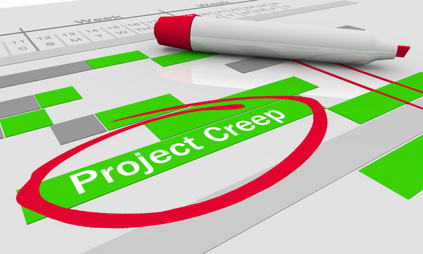 Project Creep Expanding Scope Tracking Chart 3d Illustration