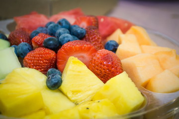 Food and drink on the table for party