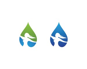 water drop Logo Template