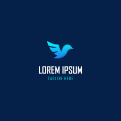 Obraz premium Bird Fly Media Tech Logo Design