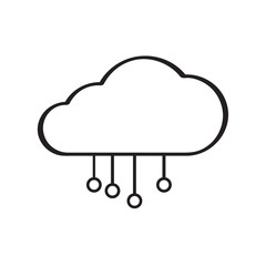 Isolated cloud computing icon. Vector illustration design