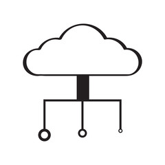 Isolated cloud computing icon. Vector illustration design