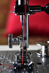 Sewing Machine Needle Close Up