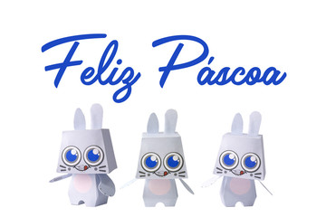 Decorative paper rabbit for Easter.