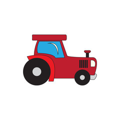 Isolated tractor cartoon image. Vector illustration design