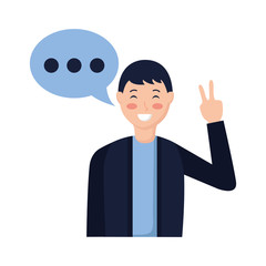 man speech bubble