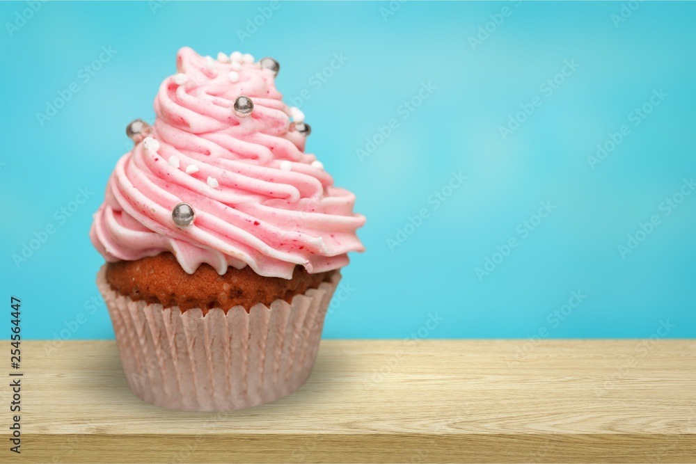 Canvas Prints Cupcake with Candle